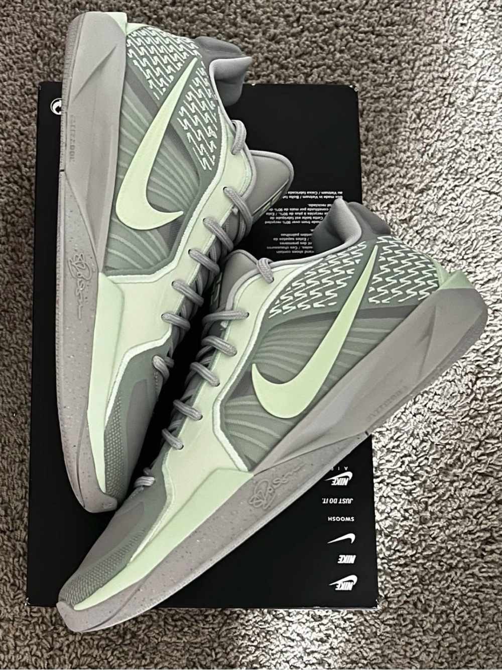 Size 10.5W/9M- Nike Sabrina 2 Fresh Mint Smoke Gray NBY NEW IN BOX FQ2174-004